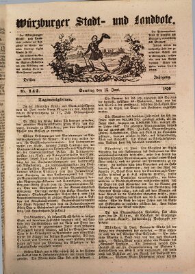 Würzburger Stadt- und Landbote Samstag 15. Juni 1850