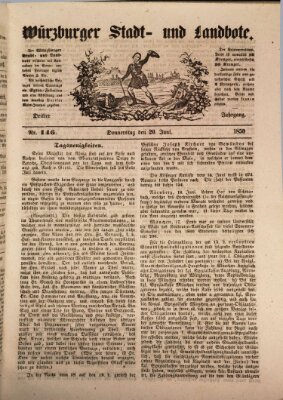 Würzburger Stadt- und Landbote Donnerstag 20. Juni 1850