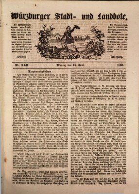 Würzburger Stadt- und Landbote Montag 24. Juni 1850