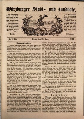 Würzburger Stadt- und Landbote Freitag 28. Juni 1850