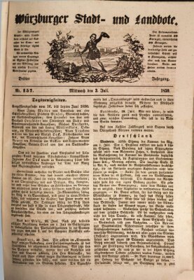 Würzburger Stadt- und Landbote Mittwoch 3. Juli 1850