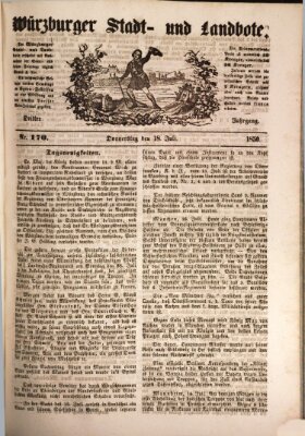 Würzburger Stadt- und Landbote Donnerstag 18. Juli 1850