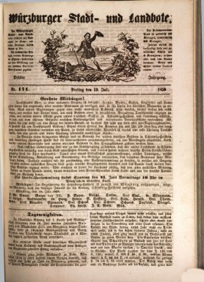 Würzburger Stadt- und Landbote Freitag 19. Juli 1850