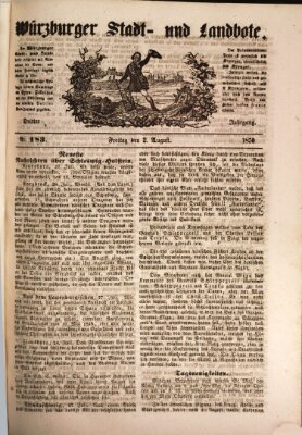 Würzburger Stadt- und Landbote Freitag 2. August 1850