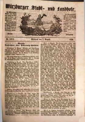 Würzburger Stadt- und Landbote Mittwoch 7. August 1850