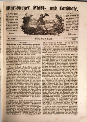 Würzburger Stadt- und Landbote Freitag 9. August 1850