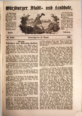 Würzburger Stadt- und Landbote Donnerstag 15. August 1850