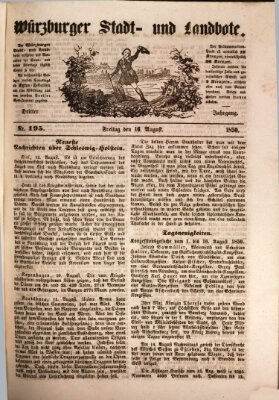 Würzburger Stadt- und Landbote Freitag 16. August 1850