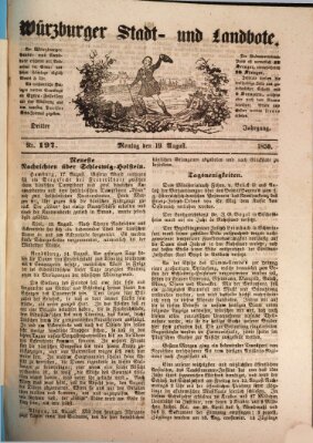 Würzburger Stadt- und Landbote Montag 19. August 1850