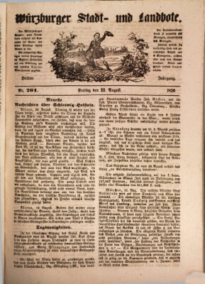 Würzburger Stadt- und Landbote Freitag 23. August 1850