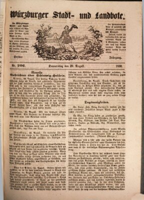 Würzburger Stadt- und Landbote Mittwoch 28. August 1850