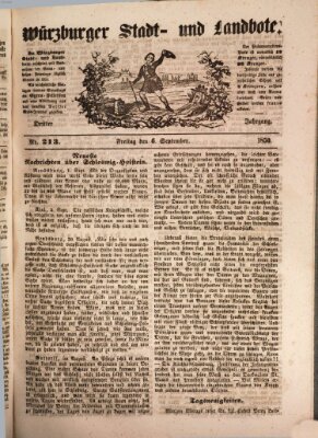 Würzburger Stadt- und Landbote Freitag 6. September 1850