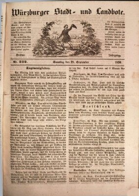 Würzburger Stadt- und Landbote Samstag 28. September 1850