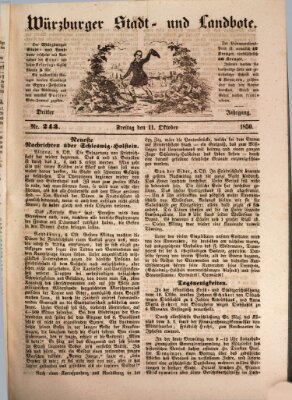 Würzburger Stadt- und Landbote Freitag 11. Oktober 1850
