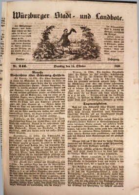 Würzburger Stadt- und Landbote Dienstag 15. Oktober 1850