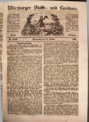 Würzburger Stadt- und Landbote Donnerstag 17. Oktober 1850