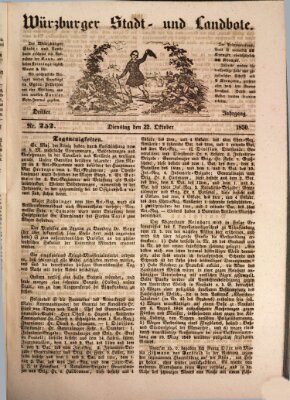 Würzburger Stadt- und Landbote Dienstag 22. Oktober 1850