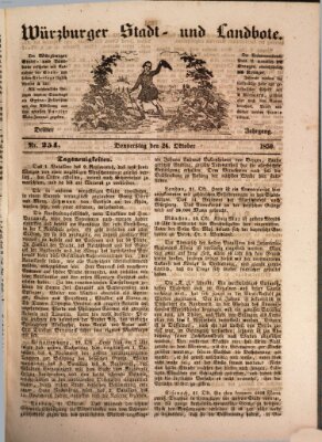 Würzburger Stadt- und Landbote Donnerstag 24. Oktober 1850