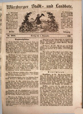Würzburger Stadt- und Landbote Freitag 1. November 1850