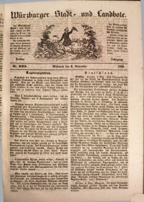 Würzburger Stadt- und Landbote Mittwoch 6. November 1850