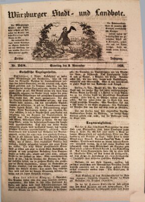 Würzburger Stadt- und Landbote Samstag 9. November 1850