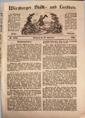 Würzburger Stadt- und Landbote Mittwoch 27. November 1850