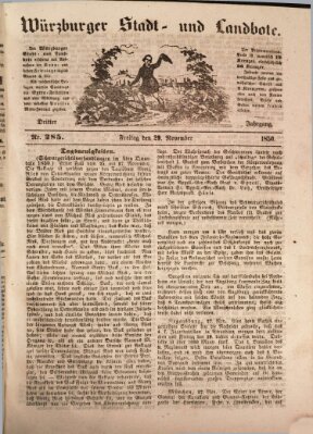 Würzburger Stadt- und Landbote Freitag 29. November 1850