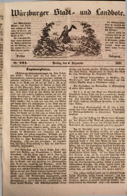 Würzburger Stadt- und Landbote Freitag 6. Dezember 1850