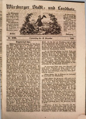 Würzburger Stadt- und Landbote Donnerstag 12. Dezember 1850