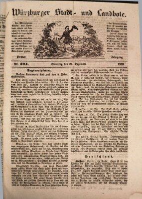 Würzburger Stadt- und Landbote Samstag 21. Dezember 1850