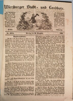 Würzburger Stadt- und Landbote Montag 23. Dezember 1850