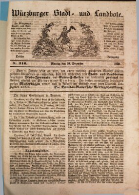 Würzburger Stadt- und Landbote Montag 30. Dezember 1850