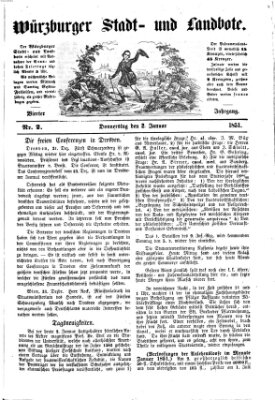 Würzburger Stadt- und Landbote Donnerstag 2. Januar 1851