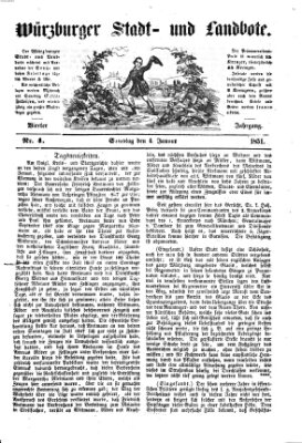 Würzburger Stadt- und Landbote Samstag 4. Januar 1851