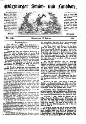 Würzburger Stadt- und Landbote Montag 17. Februar 1851