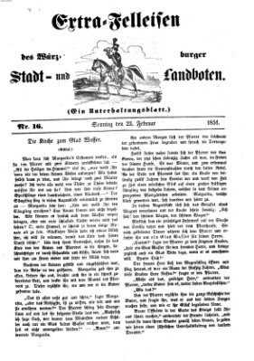 Würzburger Stadt- und Landbote Sonntag 23. Februar 1851