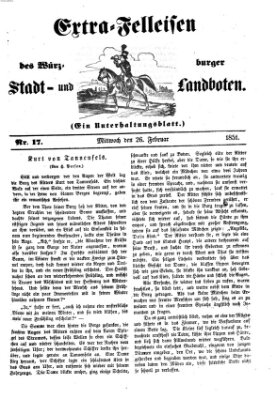 Würzburger Stadt- und Landbote Mittwoch 26. Februar 1851