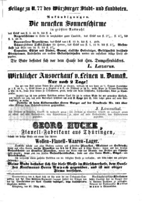 Würzburger Stadt- und Landbote Montag 31. März 1851