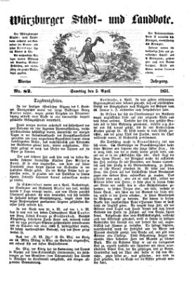 Würzburger Stadt- und Landbote Samstag 5. April 1851