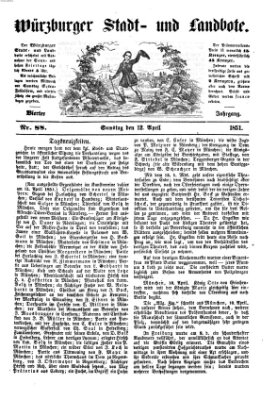 Würzburger Stadt- und Landbote Samstag 12. April 1851