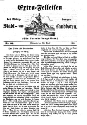 Würzburger Stadt- und Landbote Mittwoch 30. April 1851