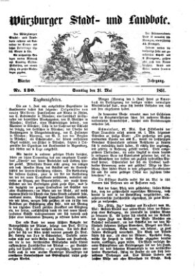 Würzburger Stadt- und Landbote Samstag 31. Mai 1851