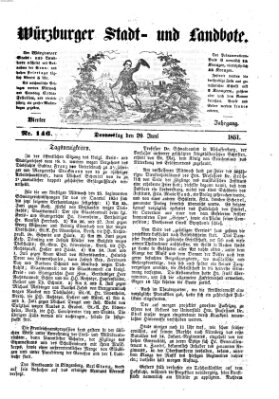 Würzburger Stadt- und Landbote Freitag 20. Juni 1851