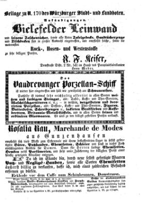 Würzburger Stadt- und Landbote Freitag 18. Juli 1851