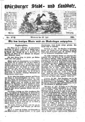 Würzburger Stadt- und Landbote Mittwoch 23. Juli 1851