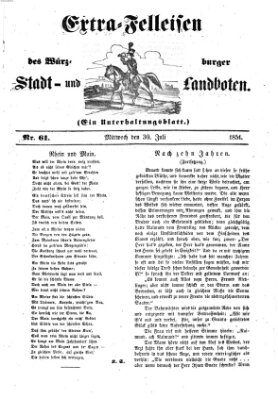 Würzburger Stadt- und Landbote Mittwoch 30. Juli 1851