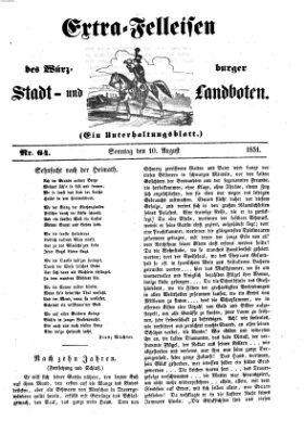 Würzburger Stadt- und Landbote Sonntag 10. August 1851