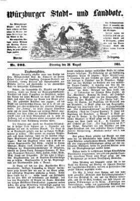 Würzburger Stadt- und Landbote Dienstag 26. August 1851