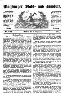 Würzburger Stadt- und Landbote Mittwoch 10. September 1851