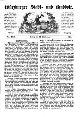 Würzburger Stadt- und Landbote Freitag 26. September 1851